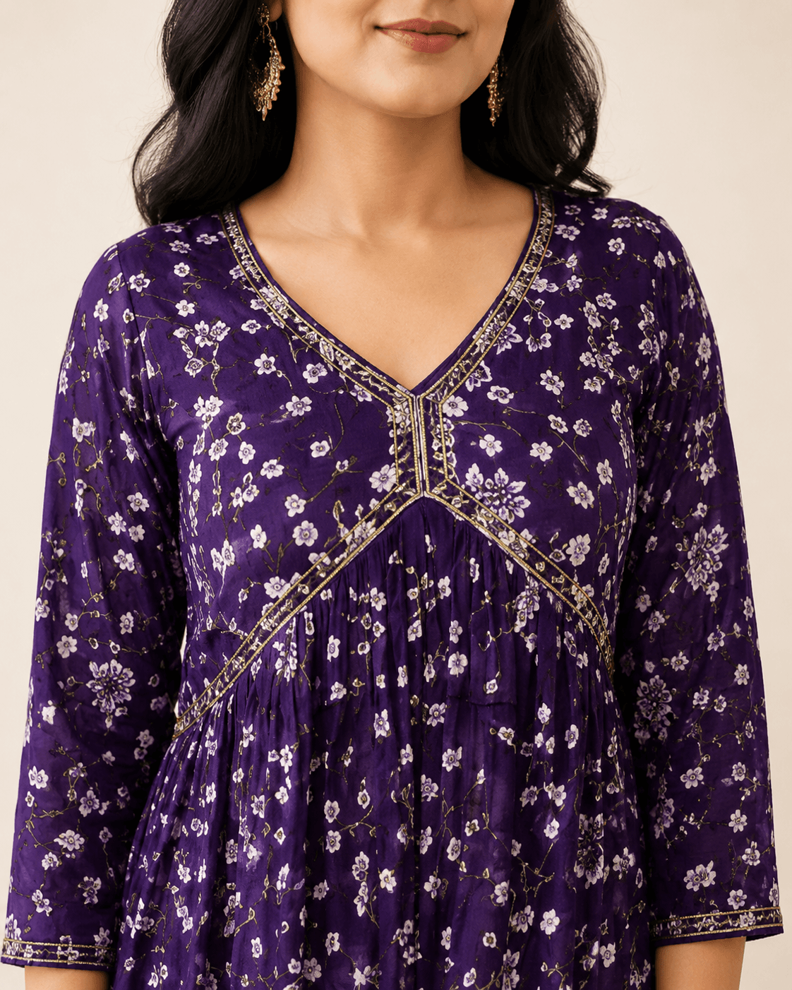 Purple Aliya-Cut Three-Piece Set, view 5